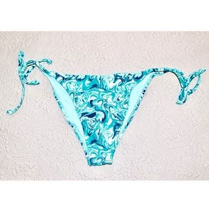 Tilly's FULL TILT 70's Wave Tie Side Bikini Bottoms NWOT